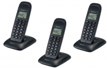 Set de 3 telefoane numerice fara fir negru 