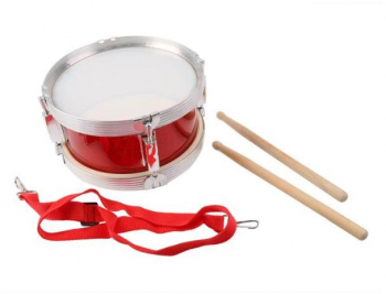Toba Cu Rama Metalica Klausstech Diametru 56 Cm 2 Bete Pentru Percutie Curea Inclusa Ideala Pentru Copii Design Clasic Rosu 