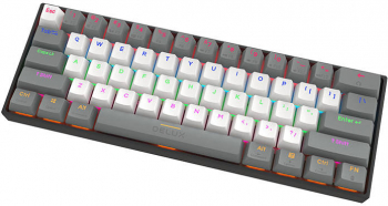 Wireless Mechanical Keyboard Delux KM33 Bluetooth RGB Grey-White 