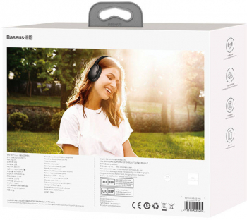 Baseus Bluetooth 5.3 Headphones black 40-hour battery. 