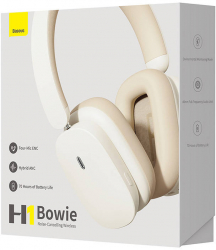 Baseus Bowie H1 Wireless Headphones Bluetooth 5.2 ANC White 