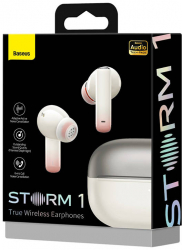 Baseus Storm 1 Earphones TWS ANC White 
