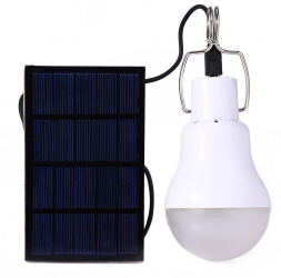 Bec Cu Leduri Portabil Si Mini Panou Solar Inclus Pentru Incarcare Baterie Reincarcabila De 3.7v 800ma