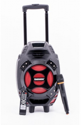 Boxa Activa Portabila Troler Cu Acumulator Q7 120 W 12 Inch Microfon Wifi Telecomanda Radio 