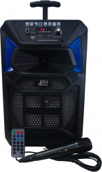 Boxa Audio Portabila Cu Troler Si Maner Retractabil Conectare Uusb Tf Card Conexiune Bluetooth Microfon Cu Fir Telecomanda Joc L 