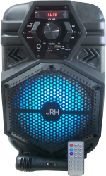 Boxa Audio Portabila Jrh 200w Cu Bluetooth radio Fm Tf Card Aux In Microfon Cu Fir Joc De Lumini Pe Difuzor Maner Din Abs 