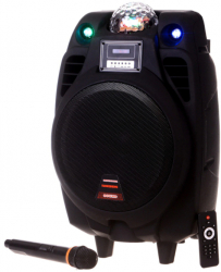 Boxa Bluetooth Activa 100w Karaoke Radio Card Usb Mp3 Microfon Wireless Telecomanda Si Glob De Lumini 