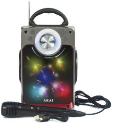 Boxa Portabila Putere 6w Bluetooth Aux 3.5mm Usb Radio Fm Karaoke Lumini Led Lumini Disco Antena Extensibila Maner De Transport M 