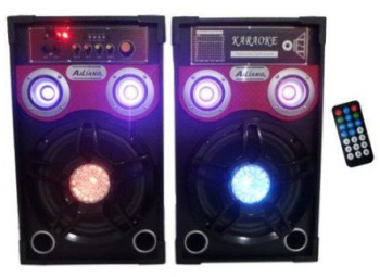 Boxe . Audio Active Ailiang bluetooth Din Lemn Negru Lumini Colorate 