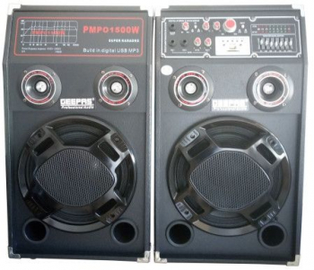 Boxe Cu Statie Active Profesionale Dp-2304l Bluetooth / Usb / Sd Card + Set 2 Microfoane Wireless Cadou 