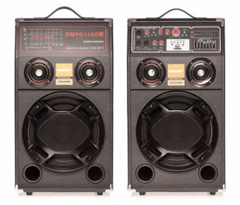 Boxe Temeisheng Active Si Pasive Cu Statie Karaoke Port Usb Conexiune Bluetooth Putere Rms 300 Watt incinta Din Lemn Radio Fm Mate 