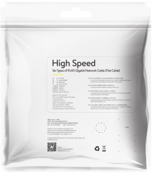 Cabo Ethernet Baseus Cat 6 Utp RJ45 Plano 3m Preto 
