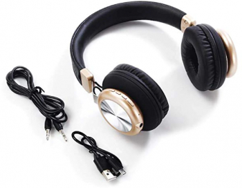 Casti Audio Bluetooth 4.2 Si Microsd Microfon Auriu dj 