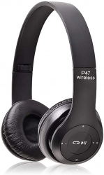 Casti Audio Wireless Klausstech Bluetooth Design Pliabil Radio Fm Mp3 Player Suport Apel Hands-free Microfon Integrat Negru 
