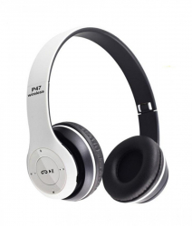 Casti Audio Wireless Klausstech Bluetooth Design Pliabil Radio Fm Stereo Mp3 Player Suport Apel Hands-free Microfon Integrat Alb 