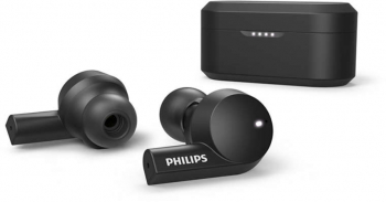 Casti Philips Wireless Cu Difuzoare De 8 Mm Bluetooth 5.0 Anulare A Zgomotului Microfon Incorporat Litiu-ion Raza 10 M Negru 