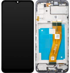 Display ecran cu Touchscreen si Rama compatibil cu Samsung A03S A037 Varianta scurta cu sticla 160mm Incell Negru 