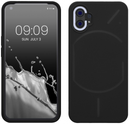 Husa kwmobile pentru Nothing Phone 1 Silicon Negru 59912.01 