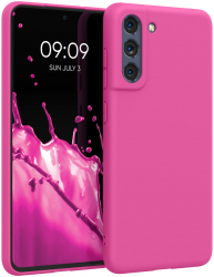 Husa Kwmobile pentru Samsung Galaxy S21 FE Silicon Roz 55484.77 