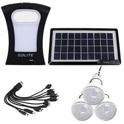 Kit De Iluminare Solar Klausstech Cu Incarcare Solara Sau La Priza 3 Becuri Economice Led Lampa Portabila Cablu Usb Pentru Incarcarea Ga 