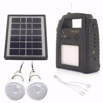Kit Solar Pentru Camping Reincarcare Solara Radio Fm Port Tf/usb Timp De Incarcare 6 Ore Iesire Dc 4v Acumulator Reincarcabil 4v - 2 4 
