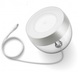 Lampa Smart Led Rgb Philips Bluetooth/wireless Sintetic Si Metal Stil Modern Design Glob 8.1 W 570 Lm 25000 Ore Ip20 Culoare Argint 