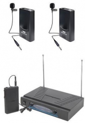 Microfoane Vhf Wireless Lavaliera Frecventa 190-850 Mhz Putere 200 Ma Voltaj Ac 220 V Iesire Audio 0-300 Mv Compacte Negru 
