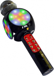 Microfon Karaoke Bluetooth Radio Disco Led Fara Negru