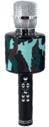 Microfon Klausstech Karaoke Cu Leduri Multicolore Usb Tf Card Aux In Jack 3 5 Mm Culoare Camouflage 
