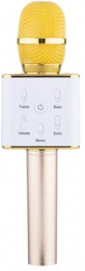 Microfon Karaoke Klausstech Wireless Cu Boxa Inclusa Si Bluetooth Auriu 
