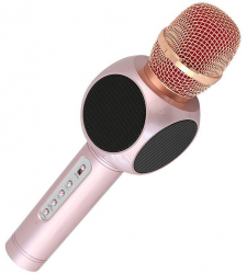 Microfon Klausstech Cu Tehnologie Bluetooth Pentru Karaoke Utilizare Wireless Butoane De Reglare Volum/asociere/reverberare difuzor Dublu 