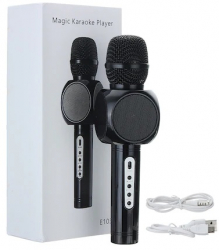 Microfon Magic Karaoke Player Wster Wireless Sistem Profesional Cu Boxe Si Bluetooth Negru 