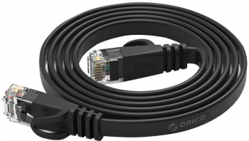 Orico Ethernet Network Cable Cat.6 Flat 2m black 