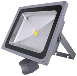 Proiector Led Klausstech 50w Cu Senzor De Miscare 4000 Lm Lumina Alba Aluminiu Ip65 