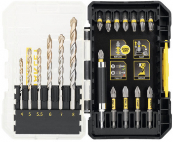 Set Biti Stanley Sta88552 19 Bucati Incl. Adaptor Magnetic Cu Ghidaj 