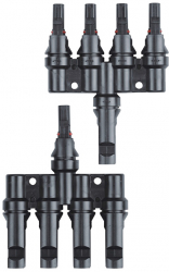 Set De 2 Adaptoare Solare Klausstech 4 Intrari 1000v/dc 30a Ip67 -4085 Ø 4mm Usor De Folosit Usor De Instalat Negru 