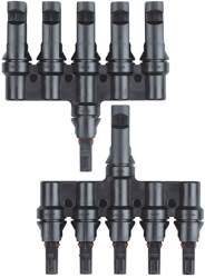 Set De 2 Adaptoare Solare Klausstech 5 Intrari 1000v/dc 30a Ip67 -4085 Ø 4mm Usor De Folosit Usor De Instalat Negru 