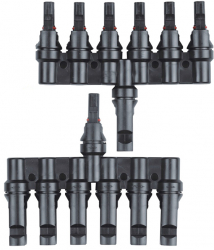 Set De 2 Adaptoare Solare Klausstech 6 Intrari 1000v/dc 30a Ip67 -4085 Ø 4mm Usor De Folosit Usor De Instalat Negru 