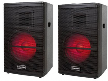 Set De 2 Boxe Active Audio Kruger & Matz Boxe De Scena Stage One Putere 2 X 150 W Diametru De 12 Inch Impedanta 4 Ohm Negru