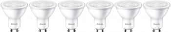 Set De 6 Spoturi Led Philips Soclu Gu10 lumina Alb Cald 4 7 W &ndash 50 W 2700k 345 Lm 220-240 V 15000 H Pentru Interior Alb 