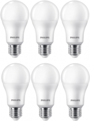Set Profesional 6 Becuri Led Philips Cu Putere 3 W &ndash 100 W Lumina Alb Cald Soclu E27 Unghi 180 ° 2700 K Flux 1521 Lm 50-60 