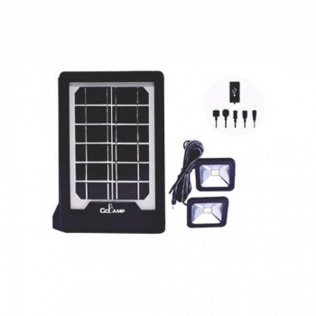 Set Solar Pentru Camping Klausstech Power Bank 3 Surse De Iluminare Led 2 Trepte Intensitate Lumina Lanterna Acumulator De 5000 Mah Ie 