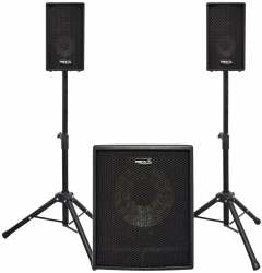 Sistem Complet De Boxe Subwoofer De 10 Inch Putere 400 W Amplificator Rms Cu 3 Canale 2 Boxe Satelit De 6 5 Inch Putere 2 X 200 W Impe 