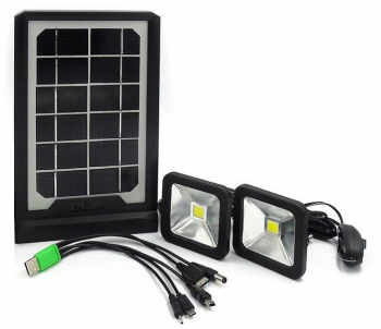 Sistem Solar Pentru Camping Multifunctional Klausstech 2 Becuri Led Incluse Incarcator Pentru Gadget-uri Panou Solar Inclus Dimensiuni 