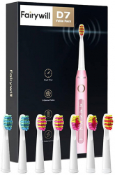 Sonic Toothbrush with 5 Modes 8 Tips and Case Pink 