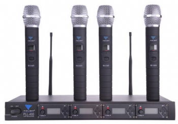 Statie Microfoane UHF portabile cu 4 canale PLL400 Azusa 