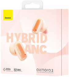 Wireless Headphones Baseus Air Nora 2 orange - Surround Sound Long Battery Life