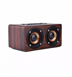 10W Mini Bluetooth v4 Difuzor 3D MP3 FM Radio Aux TF Culoare Maro 