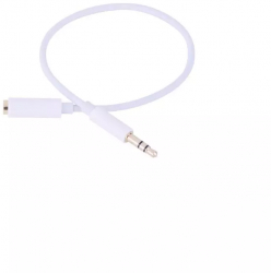 Cablu de prelungire jack audio de 3 5 mm tata la mama Lungime 1.5 Metri Culoare Alb 