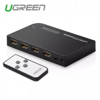 Comutator HDMI 3 porturi Ugreen Port HDMI pentru XBOX 360 PS3 PS4 Smart Android HD 1080P 3 intrari la 1 iesire Culoare Negru 